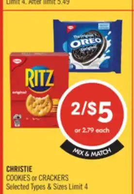 Shoppers Drug Mart CHRISTIE COOKIES or CRACKERS offer