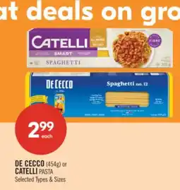 Shoppers Drug Mart DE CECCO (454g) or CATELLI PASTA offer