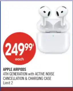 Shoppers Drug Mart APPLE AIRPODS 4TH GENERATION with ACTIVE NOISE CANCELLATION & CHARGING CASE offer