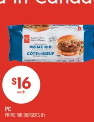 Shoppers Drug Mart PC PRIME RIB BURGERS offer