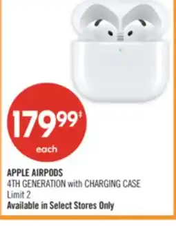 Shoppers Drug Mart APPLE AIRPODS 4TH GENERATION with CHARGING CASE offer