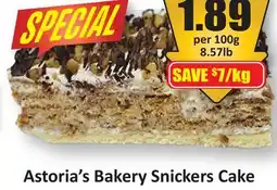 Starsky Astoria's Bakery Snickers Cake offer