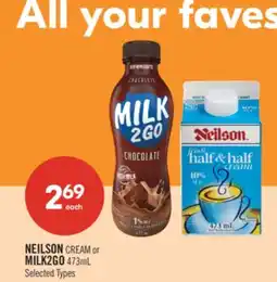 Shoppers Drug Mart NEILSON CREAM or MILK2GO offer