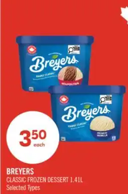 Shoppers Drug Mart BREYERS CLASSIC FROZEN DESSERT offer