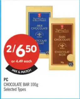 Shoppers Drug Mart PC CHOCOLATE BAR offer