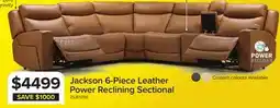 Leon's Jackson 6-Piece Leather Power Reclining Sectional offer