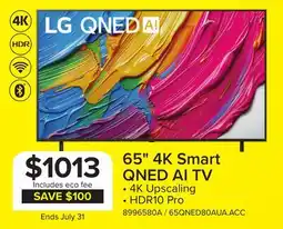 Leon's LG 65 4K Smart QNED AI TV - 65QNED80AUA offer