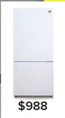 Leon's L2 White Bottom-Freezer Refrigerator (18.7 cu. ft.) - LRB19B5AWWC offer