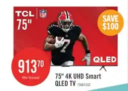 The Brick TCL 75 QLED Pro 4K UHD HDR Pro+ 60Hz Google Smart TV (75Q651G-CA) offer