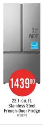 The Brick Hisense 31.3 22.1 Cu. Ft. French-Door Refrigerator - Stainless Steel - RF22B3FSE offer