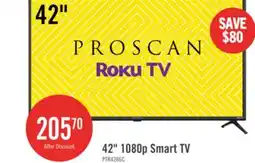 The Brick Proscan 42 1080p LED HDR 60Hz Roku Smart TV (PTR4266) offer