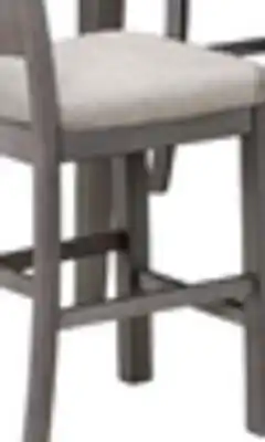 The Brick Krew Dining Chair with Polyester Fabric, Ladder-Back - Grey offer