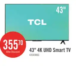 The Brick TCL 43 S45K 4K UHD Google Smart TV offer