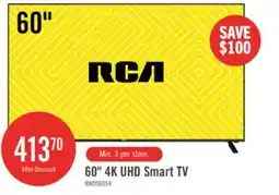The Brick RCA 60 4K UHD webOS Smart TV offer