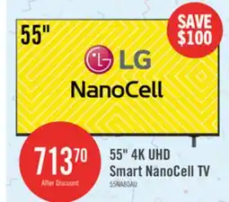 The Brick LG 55 NanoCell AI NANO80 4K Smart TV (55NANO80AUA.ACC) offer