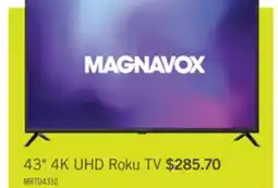 The Brick Magnavox 43 4K Ultra HD Roku Smart TV offer