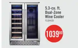 The Brick TCL 23.4 5.3 Cu. Ft. Dual-Zone Wine Cooler - Stainless Steel - B422D-CA offer