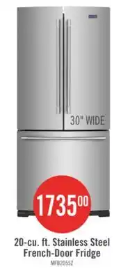 The Brick Maytag 30 19.6 Cu. Ft. French-Door Refrigerator - Fingerprint Resistant Stainless Steel - MFB2055FRZ offer