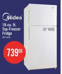 The Brick Midea 18 Cu. Ft. Top-Freezer Refrigerator - MRT18S4AWW offer