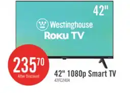 The Brick Westinghouse 42 1080P Roku Smart TV offer