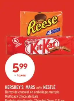 Pharmaprix HERSHEY'S, MARS or NESTLÉ Multipacks Chocolate Bars offer
