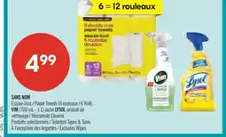 Pharmaprix NO NAME Paper Towel (6 Roll), VIM (700mL-1 L) or LYSOL Household Cleaner offer