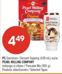 Pharmaprix PC Dessert Topping (428 mL) or PEARL MILLING COMPANY Pancake Mix (905 g) offer