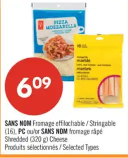 Pharmaprix NO NAME Stringable (16), PC or NO NAME Shredded (320 g) Cheese offer