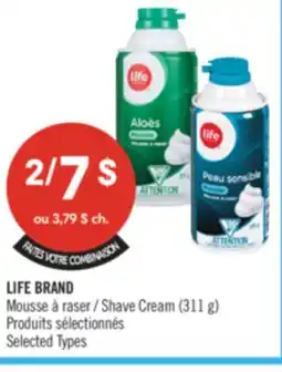 Pharmaprix LIFE BRAND Shave Cream offer