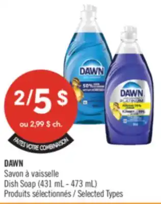 Pharmaprix DAWN Dish Soap (431 mL - 473 mL) offer