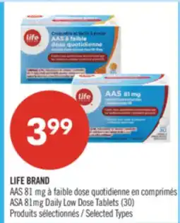 Pharmaprix LIFE BRAND ASA 81mg Daily Low Dose Tablets offer