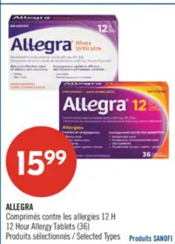 Pharmaprix ALLEGRA 12 Hour Allergy Tablets offer