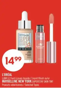 Pharmaprix L'ORÉAL Liquid Blush or MAYBELLINE NEW YORK SUPERSTAY SKIN TINT offer