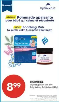Pharmaprix HYDRASENSE Baby Soothing Rub Ointment offer