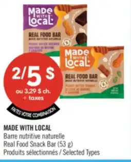 Pharmaprix MADE WITH LOCAL Real Food Snack Bar offer