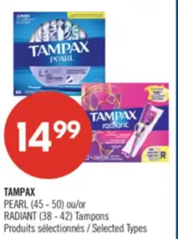 Pharmaprix TAMPAX PEARL (45 - 50) or RADIANT (38 - 42) Tampons offer
