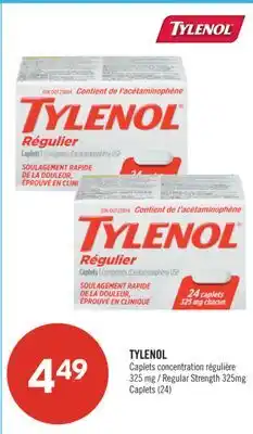 Pharmaprix TYLENOL Caplets Regular Strength 325mg Caplets (24) offer