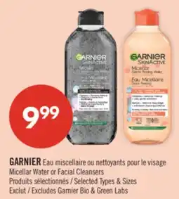 Pharmaprix GARNIER Micellar Water or Facial Cleansers offer