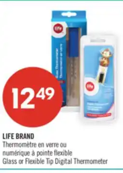 Pharmaprix LIFE BRAND Glass or Flexible Tip Digital Thermometer offer