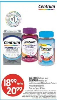 Pharmaprix CALTRATE Calcium or CENTRUM Multivitamin Products offer