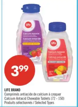 Pharmaprix LIFE BRAND Calcium Antacid Chewable Tablets offer