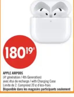 Pharmaprix APPLE AIRPODS 4th Generation with Charging Case offer