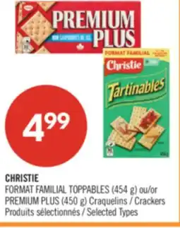 Pharmaprix CHRISTIE FORMAT FAMILIAL TOPPABLES (454 g) or PREMIUM PLUS (450 g) Crackers offer