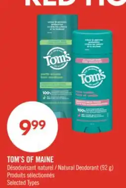 Pharmaprix TOM'S OF MAINE Natural Deodorant offer