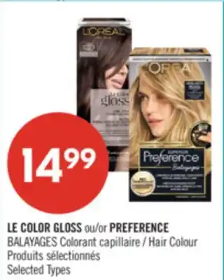 Pharmaprix LE COLOR GLOSS or PREFERENCE Hair Colour offer