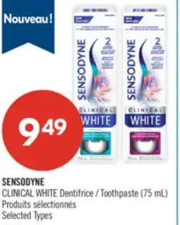 Pharmaprix SENSODYNE CLINICAL WHITE Toothpaste offer