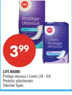 Pharmaprix LIFE BRAND Liners offer