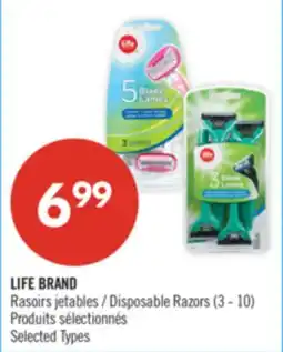 Pharmaprix LIFE BRAND Disposable Razors offer