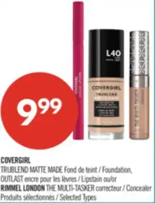 Pharmaprix COVERGIRL TRUBLEND MATTE MADE Foundation, Lipstain or RIMMEL LONDON THE MULTI-TASKER offer