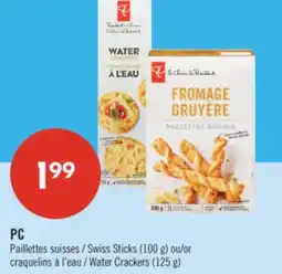 Pharmaprix PC Swiss Sticks (100 g) or Water Crackers (125 g) offer